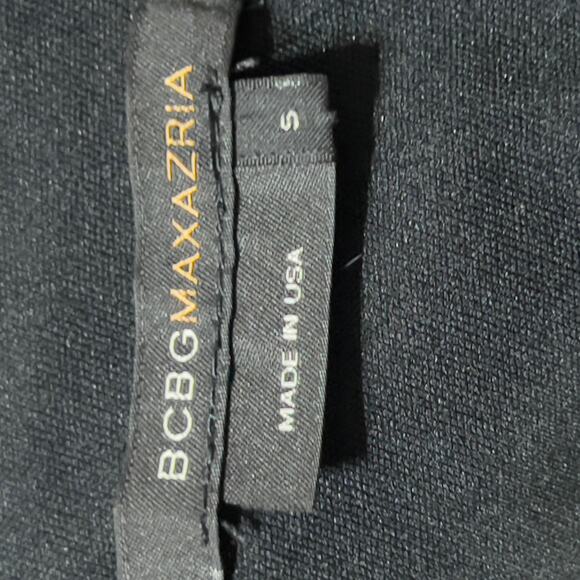 BCBGMAXAZRIA Black Halter Midi Evening Dress Size Small - Picture 3 of 3